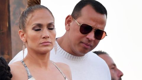 Jennifer López junto a Alex Rodríguez.