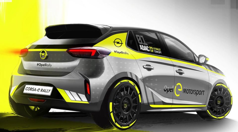 Opel Corsae Rally, el auto eléctrico de carreras que se deja ver en este video de forma