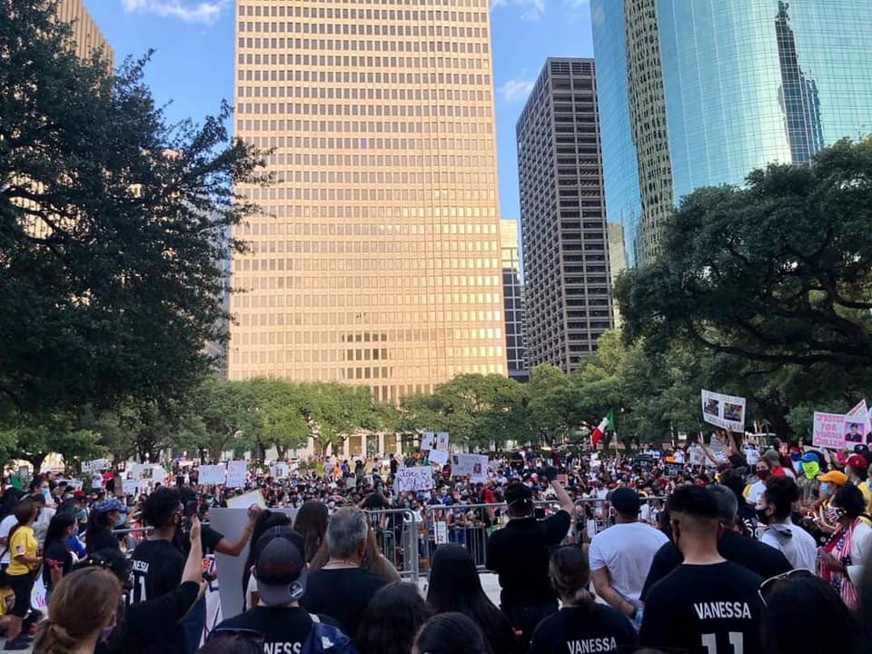 Unas de las manifestaciones realizadas esta semana en Texas para pedir justicia en el caso Guillén.