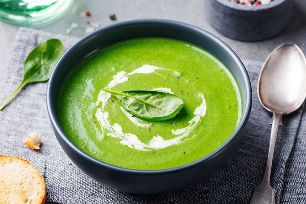 green spinach soup