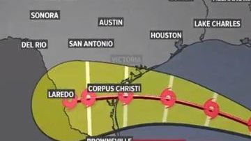 El sistema amenaza la costa de Texas.