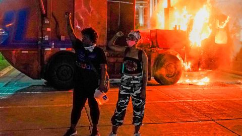 Manifestantes en Kenosha, Wisconsin