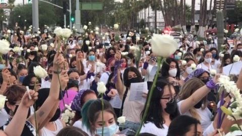 Protestan por asesinato de universitaria.