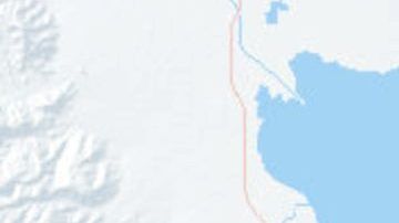 El mapa muestra el enjambre de sismos de Bombay Beach en el Mar de Salton al 10 de agosto de 2020.