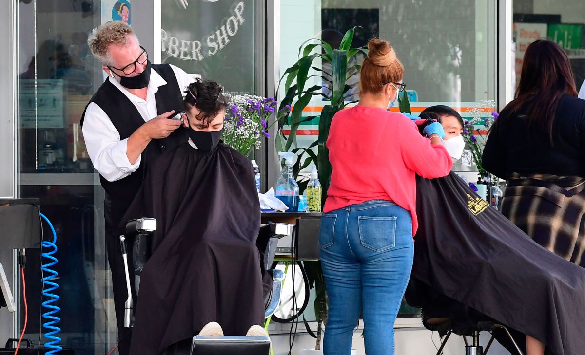Images of stylists working in Los Angeles.