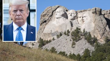 Al presidente Trump le parece "buena idea" esculpir su rostro en el Monte Rushmore.