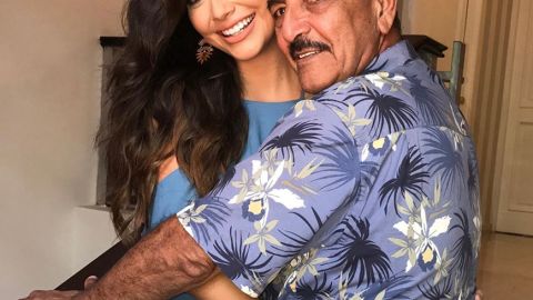 Ana Patricia Gámez junto a su padre