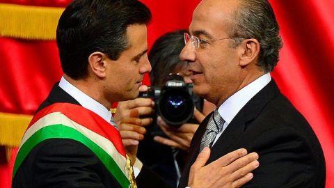 Enrique Peña Nieto y Felipe Calderón.