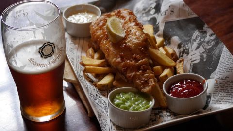 Pescado a la cerveza.