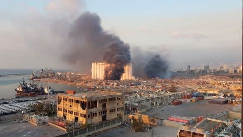 Large explosion in harbor area rocks Lebanon