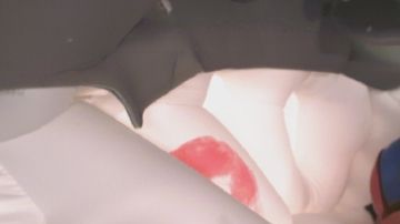 Pruebas de bolsas de aire, airbags, en un Honda.