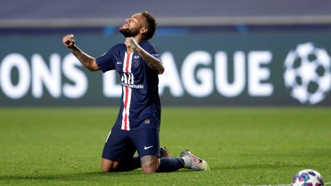 Neymar celebra el pase a la gran final del PSG.