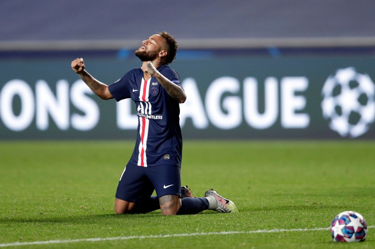Neymar celebra el pase a la gran final del PSG.