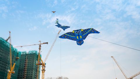 La pequeña voló durante varios minutos por los aires.