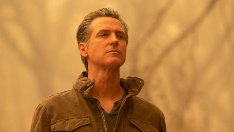 Gavin Newsom el viernes en el devastado Condado Butte.