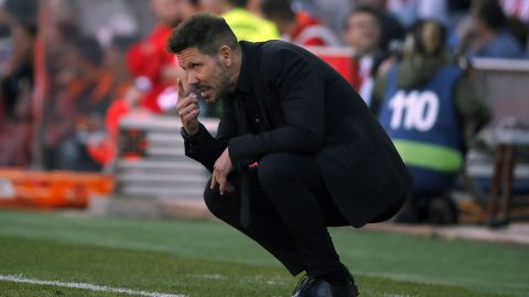 Diego Simeone, técnico del Atlético de Madrid.