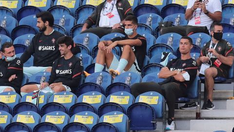 Cristiano Ronaldo vio el partido desde la tribuna