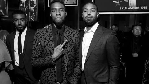 Chadwick Boseman junto a Michael B. Jordan.