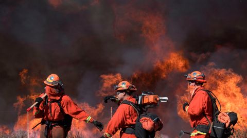 Presos sirviendo como bomberos en 2019.