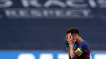Lionel Messi en el que podría haber sido su último partido con Barcelona.