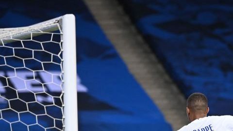 Kylian Mbappé marcando el gol del triunfo con Francia.