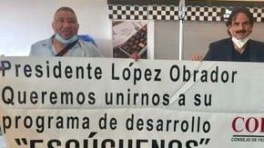 Guadalupe Gómez en protesta por la falta de apoyo oficial.
