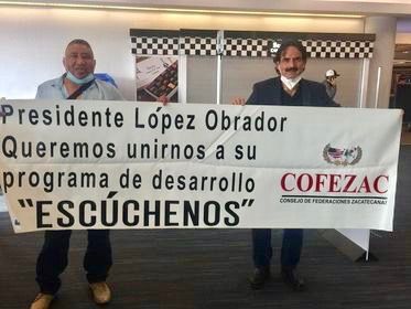 Guadalupe Gómez en protesta por la falta de apoyo oficial.