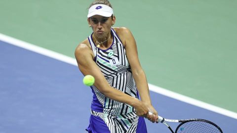 La belga Elise Mertens, durante su partido ante la estadounidense Unidos Sofia Kenin.