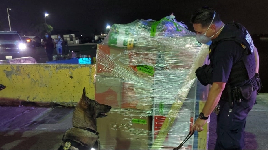 Agentes de la Oficina de Aduanas y Protección de Fronteras de San Juan localizaron el millonario cargamento.