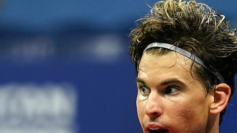 Dominic Thiem durante el partido contra el croata Marin Cilic.