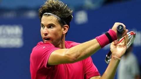 Dominic Thiem durante el partido contra el croata Marin Cilic.