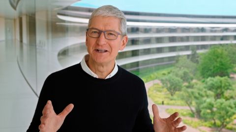 Cupertino (United States), 15/09/2020.- Handout video still image released by Apple showing Apple CEO Tim Cook speaking during an Apple Event at Apple Park in Cupertino, California, USA 15 September 2020. Apple is expected to introduce several new products. (Estados Unidos) EFE/EPA/APPLE / HANDOUT EDITORIAL USE ONLY, NO SALES