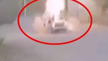 VIDEO: Momento exacto donde estalla camioneta donde viajaba importante narco
