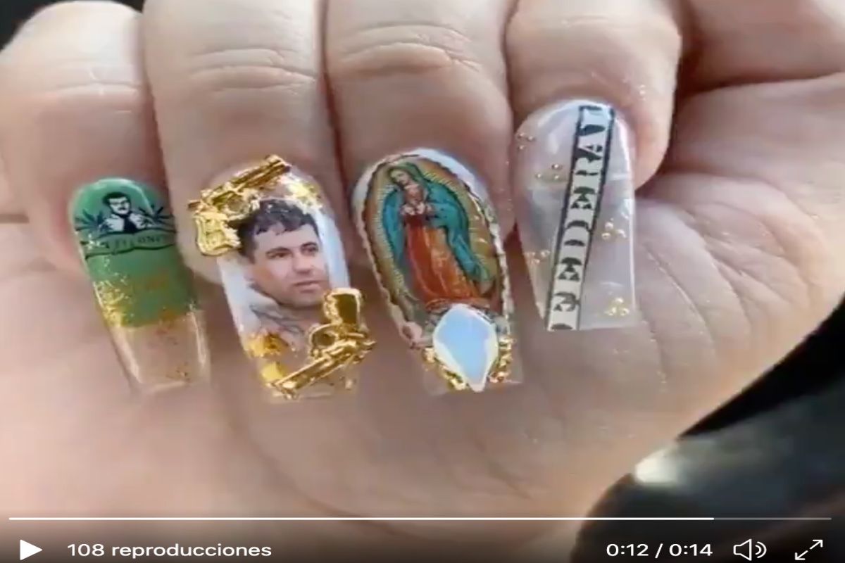 VIDEO: Mujer presume uñas con imagen del Chapo Guzmán y Virgen de Guadalupe  - El Diario NY