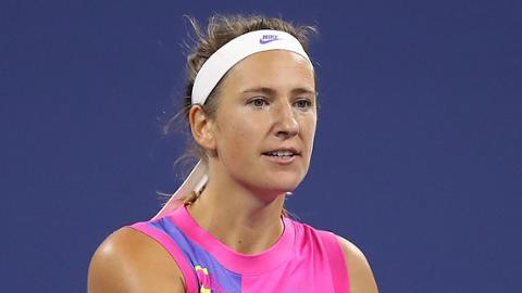 La bielorrusa Victoria Azarenka , tras vencer a la joven polaca Iga Swiatek.