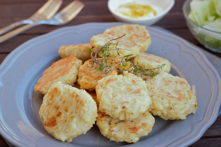 Tortitas de coliflor.