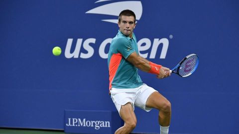 El tenista croata Borna Coric, durante el partido ante el australiano Jordan Thompson.