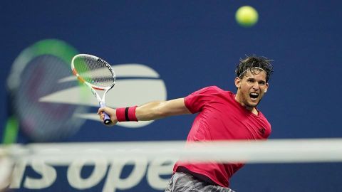 Dominic Thiem durante el partido ante el australiano Alex De Minaur.