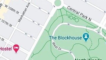 Harlem Meer, esquina noreste del parque
