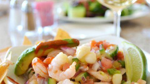 Ceviche de camarón.