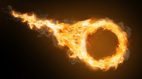 El anillo de fuego le jugó una mala pasada al acróbata.