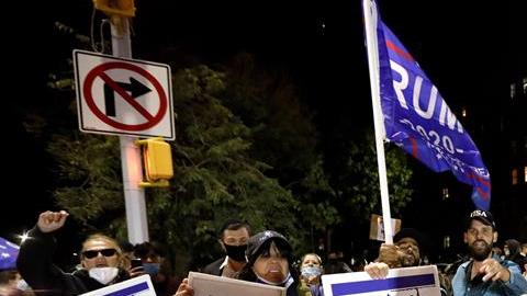 Protestas anoche en Brooklyn