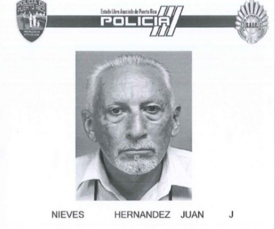 Ficha policial del acusado Juan José Nieves Hernández.