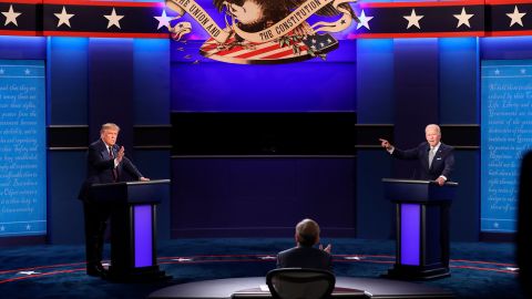 Biden y Trump en el debate del martes.