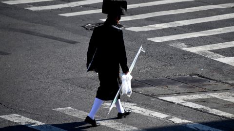 Comunidad jasídica en Brooklyn, NYC, 2020.