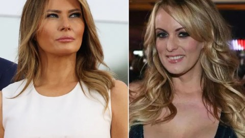 La primera dama Melania Trump y la estrella porno Stormy Daniels.