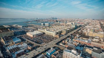 Vista aérea de Industry City en Brooklyn.