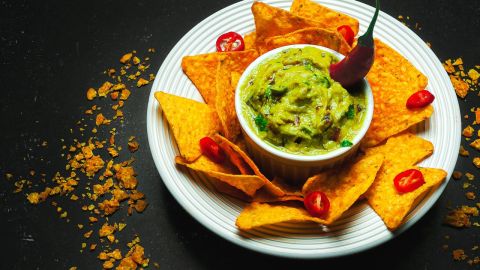 Nachos con chile.