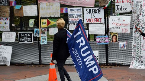 Un seguidor de Trump en Washington.