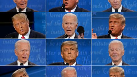 El exvicepresidente Joe Biden y el presidente Donald Trump.